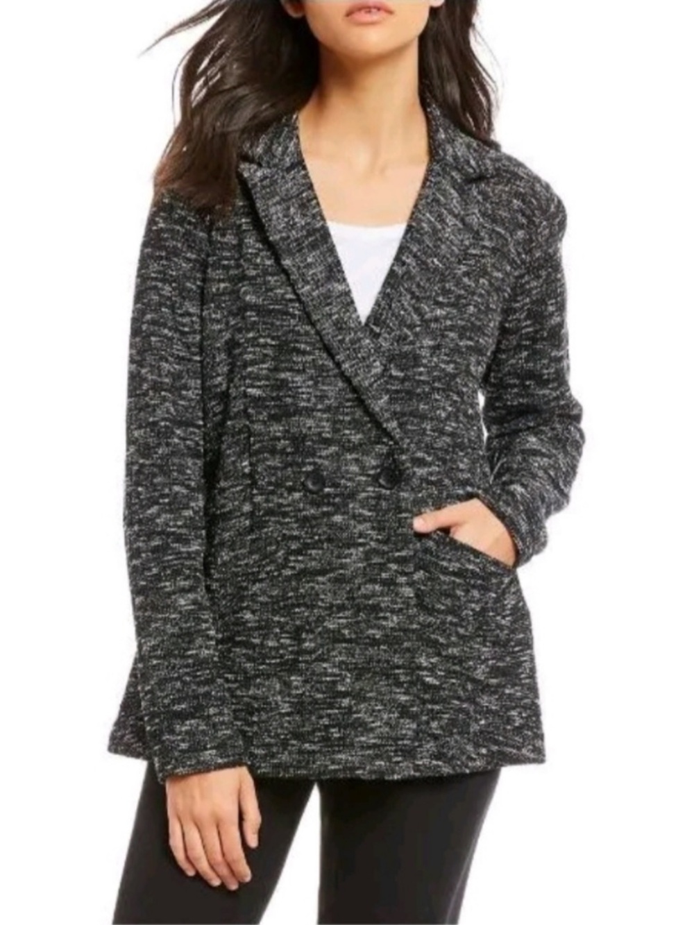 Eileen Fisher Marled Sweater Blazer SIZE XS